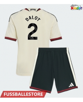 Günstige Manchester United Diogo Dalot #2 3rd trikot Kinder 2026-27 Kurzarm (+ Kurze Hosen)